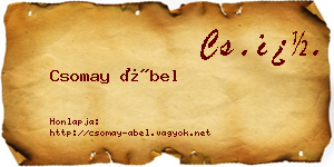 Csomay Ábel névjegykártya