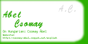 abel csomay business card